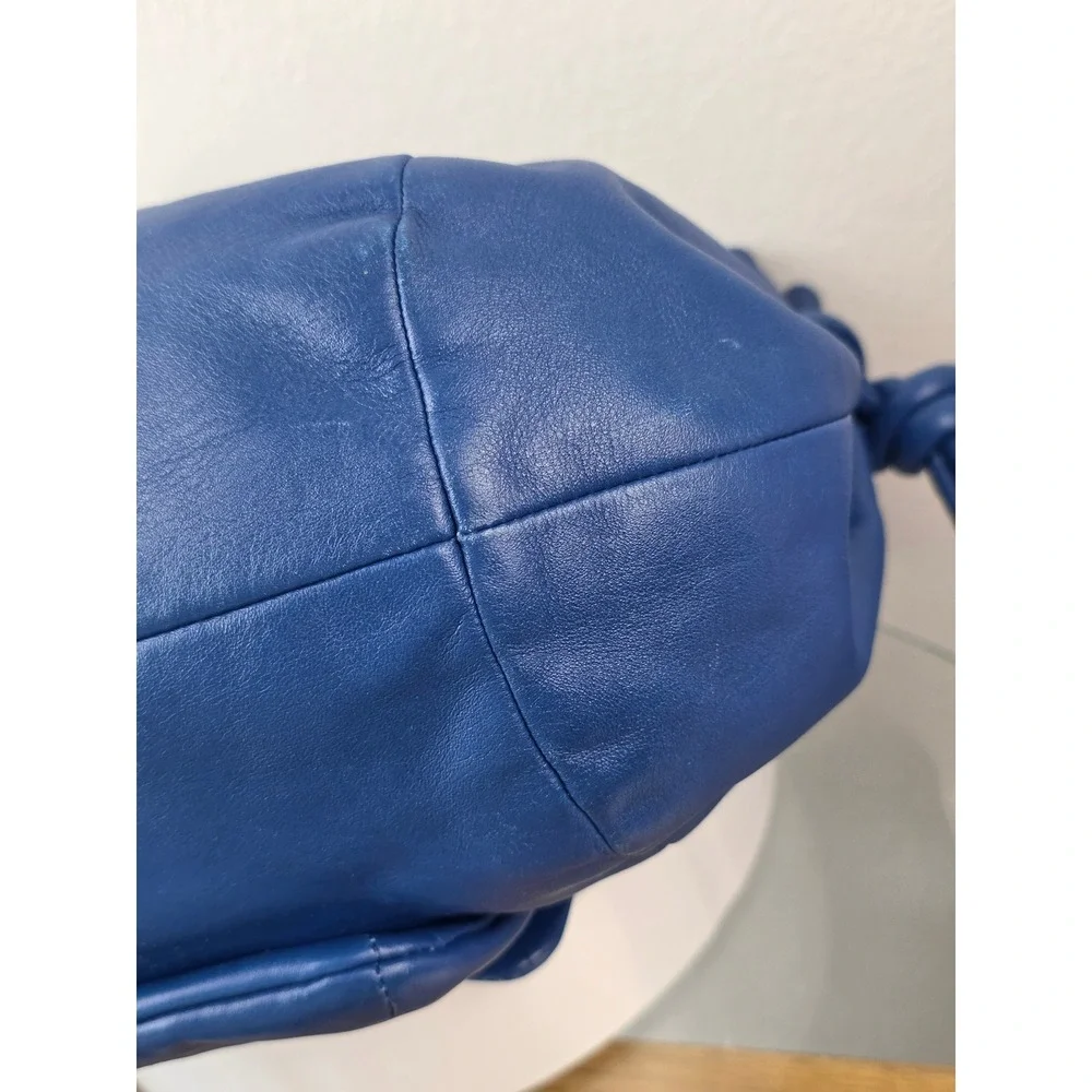 Coach Kristen Cobalt Blue Leather Shoulder Bag Gold Hardware 18609 Tie Tassel